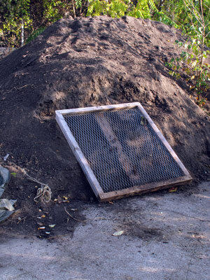 Compost después de cribarlo