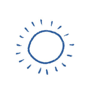 Sol como símbolo de la ubicación adecuada