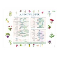 Poster with seed-sowing calendar - Theme: A Sea of Wildflowers