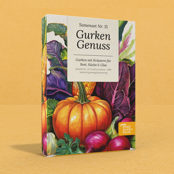 Cool Cucumbers: Four Varieties with Companion Herbs – Seed Set No. 15