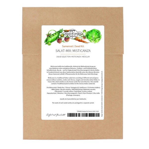 Surtido de lechugas: Misticanza/Mesclun - Set de semillas