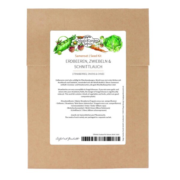 Fresas, cebollas y cebollinos - Set de semillas