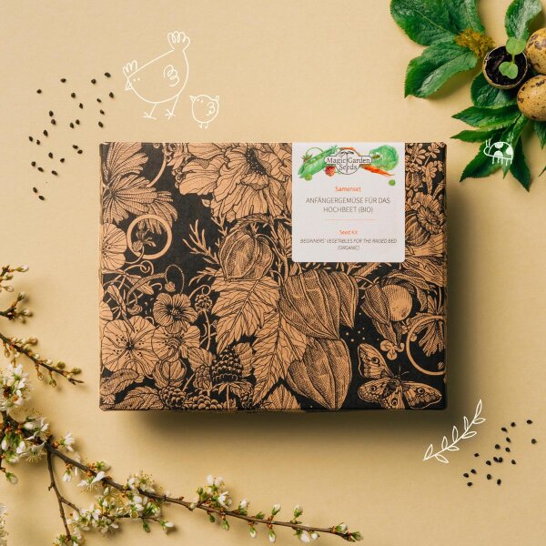Hortalizas para bancal elevado para principiantes (ecológicas)- Set de regalo de semillas